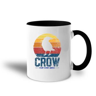 Crow Birder Birdwatching Vintage Gift Accent Mug | Mazezy
