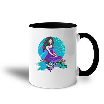 Cute Mermaid Mom For Stylist Women And Mothers Accent Mug | Mazezy