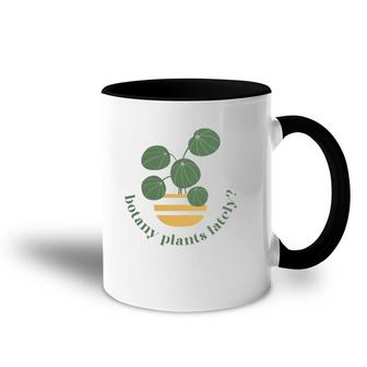 Cute Pilea Paperomiodes House Plant Botany Plants Lately Accent Mug | Mazezy
