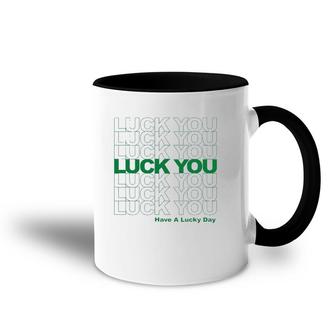 Cute Shamrock Lucky St Patricks Day Accent Mug | Mazezy
