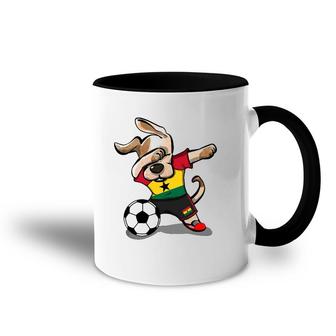 Dabbing Dog Ghana Soccer Fans Jersey Ghanaian Flag Football Accent Mug | Mazezy