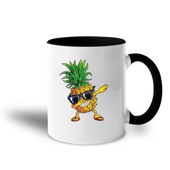 Dabbing Pineapple Sunglasses Aloha Beaches Hawaii Hawaiian Premium Accent Mug | Mazezy