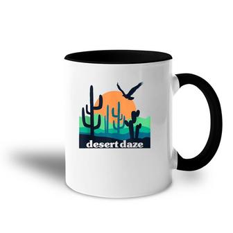 Desert Daze Texas Arizona California Cactus Southwest Sunset Accent Mug | Mazezy