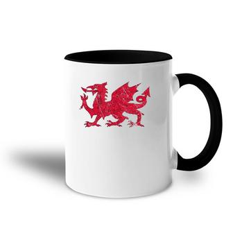 Dragon Of Wales Flag Welsh Cymru Flags Medieval Welsh Rugby Tank Top Accent Mug | Mazezy