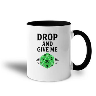 Dragons Game Master And D20 Twenty Sided Die Dice Dungeons Accent Mug | Mazezy