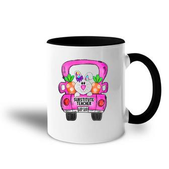 Easter Bunny Truck Substitute Teacher Squad Accent Mug | Mazezy