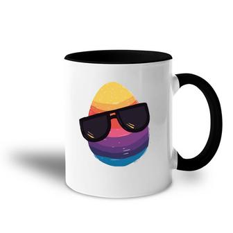 Easter Egg With Sunglasses Happy Easter Egg 2022 Ver2 Accent Mug | Mazezy