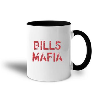 Expression Distressed Bills Mafia Red Print Mens Accent Mug - Seseable