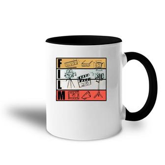 Filmmaker And Movie Director Design For Filming Cameraman Accent Mug | Mazezy