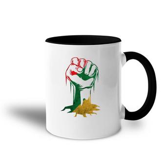 Fist Power For Black History Month Or Juneteenth Accent Mug | Mazezy