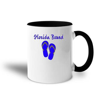 Florida Bound Flip Flop Vacation Accent Mug | Mazezy