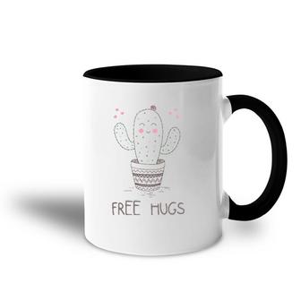 Free Hugs Cactus Funny Cute Sarcastic Accent Mug | Mazezy