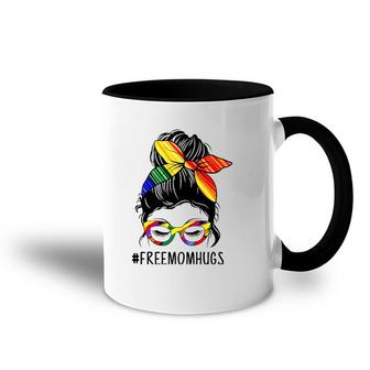 Free Mom Hugs Lgbt Love Is Love Lgb Lgbt Pride Accent Mug | Mazezy