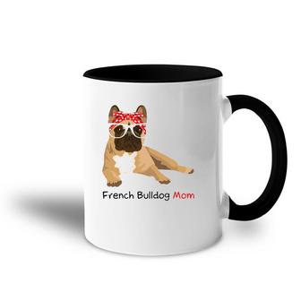 French Bulldog Mom Bandana Womens Frenchie Accent Mug | Mazezy