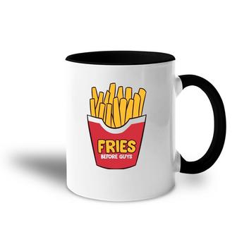 Fries Before Guys French Fries Accent Mug | Mazezy