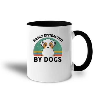 Funny Australian Shepherd Easily Distracted By Dogs Aussie Accent Mug | Mazezy