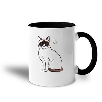 Funny Cat Snowshoe Cat Lover Gift Accent Mug | Mazezy
