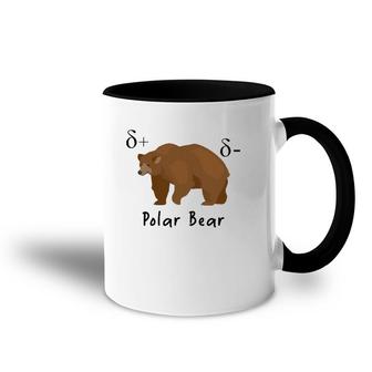 Funny Chemistry Science Teacher Polar Bear Accent Mug | Mazezy