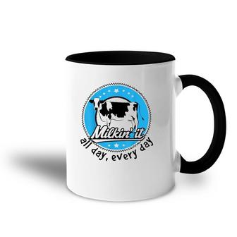 Funny Dairy Farmer All Day Every Day Accent Mug | Mazezy