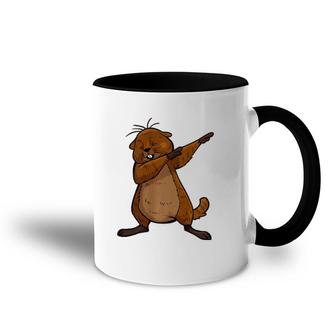Funny Groundhog Day Funny Dabbing Groundhog Accent Mug | Mazezy