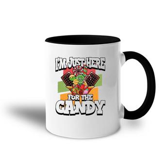 Funny I'm Just Here For The Candy Halloween Party Costume Accent Mug | Mazezy