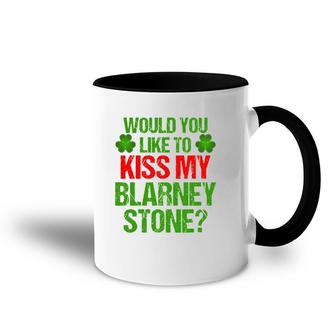 Funny St Patrick's Day Kiss My Blarney Stone Irish Gift Accent Mug | Mazezy