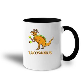 Funny Tacosaurus Cinco De Mayo Taco Dinosaurrex Accent Mug | Mazezy