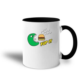 Fup It Cheeseburger Monster Cartoon Accent Mug | Mazezy