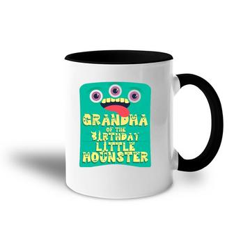 Grandma Of Birthday Boy Little Monster Matching Family Accent Mug | Mazezy