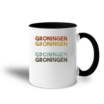 Groningen Netherlands Vintage 80'S Style Accent Mug | Mazezy