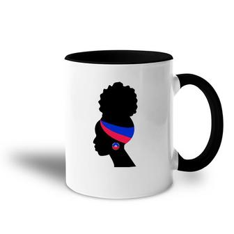 Haitian Woman Silhouette Gift Accent Mug | Mazezy