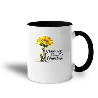 Happiness Is Being A Grandma Sunflower Mother's Day Grandmother Gift Accent Mug | Mazezy