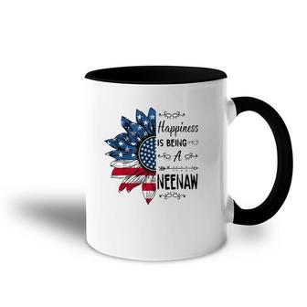Happiness Is Being A Neenaw Sunflower 4Th Of July Gifts Accent Mug | Mazezy