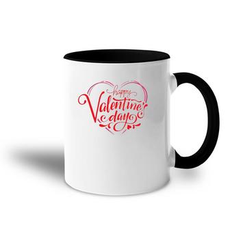 Happy Valentine's Day Heart Shaped Greeting Costume Accent Mug | Mazezy