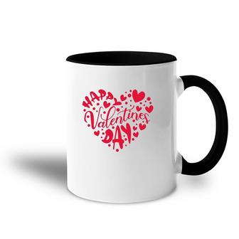 Heart Happy Valentine's Day Gifts Raglan Accent Mug | Mazezy