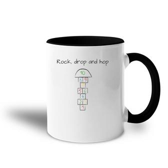 Hopscotch Rock Drop Hop Back To School Gift Idea Accent Mug | Mazezy