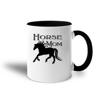 Horse Mom Equestrian Horses Country Girl Farm Cowgirl Accent Mug | Mazezy