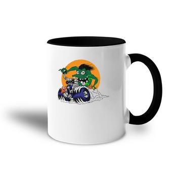 Hot Rod Monster V8 Engine Drag Race Speed Demon Accent Mug | Mazezy