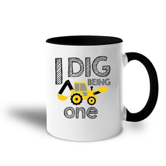 I Did Being One 1St Birthday Yellow Accent Mug - Seseable