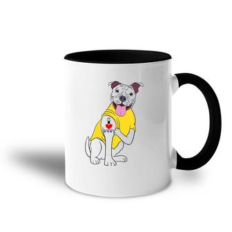 I Love Mom Mommy Mother's Day Collection Pitbull Dog Accent Mug | Mazezy