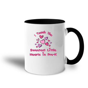 I Teach The Sweetest Little Hearts Pre-K Valentine Teacher Accent Mug | Mazezy