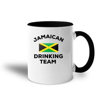Jamaica Jamaican Drinking Team Funny Beer Flag Party Gift V-Neck Accent Mug | Mazezy