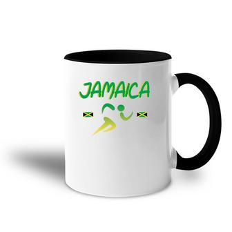 Jamaica Pride Track And Field Running Souvenir Accent Mug | Mazezy