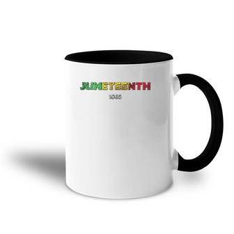 Juneteenth 1865 African Colors Celebration Of Freedom Accent Mug | Mazezy