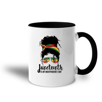 Juneteenth Is My Independence Day Freedom 1865 Afro Melanin Accent Mug | Mazezy