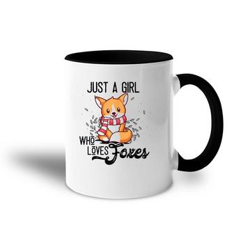 Just A Girl Who Loves Foxes Kids Girls Fox Mom Cute Gift Accent Mug | Mazezy UK