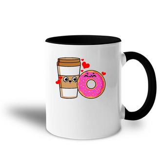 Kawaii Coffee And Donut Barista Accent Mug | Mazezy