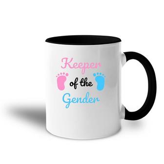 Keeper Of The Gender Reveal Party Supplies Accent Mug | Mazezy