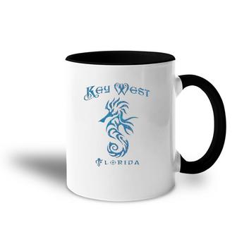 Key West Fl Seahorse Distressed Florida Gift Accent Mug | Mazezy