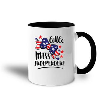 Kids Lil’ Miss Independent Patriot 4Th Of July Independence Day Accent Mug | Mazezy
